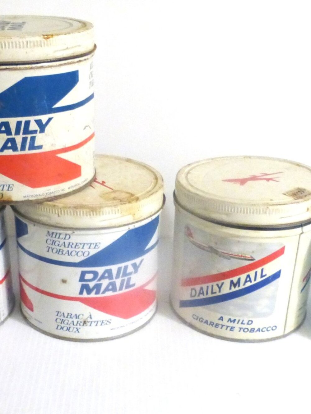 MTL1 - 6x PLAYER'S Tobacco Tin & DAILY MAIL Tobacco Tin Collection Tobacciana